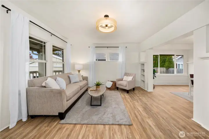 Other view of light, bright, living room