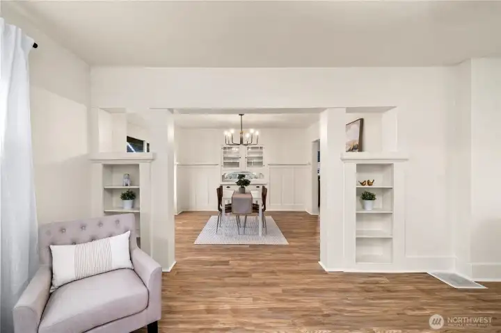 Living Room with built-ins