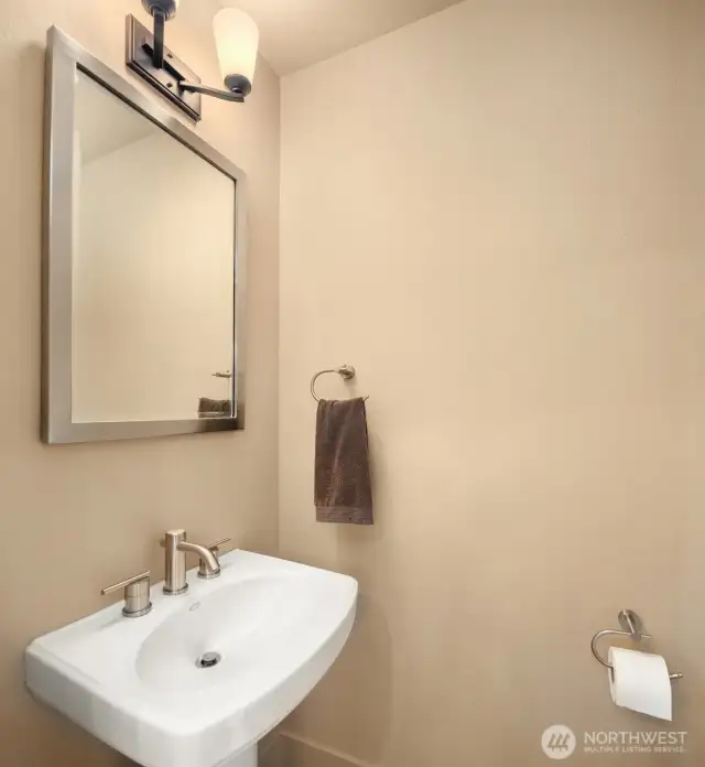 Powder room on main living area.