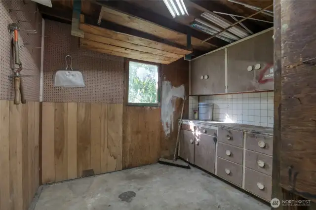 Storage behind carport, cont.