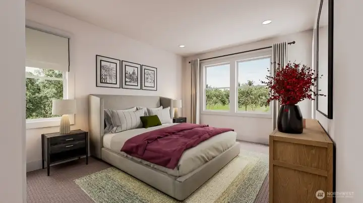 Bedroom 3. For marketing purposes only. Colors and features may vary.