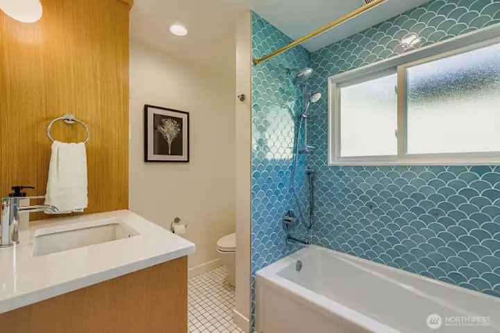 Hallway bathroom