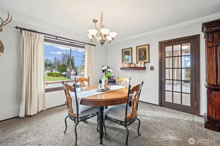 Dining area and room for Grandma's hutch!