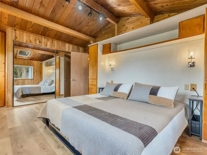 Bedroom #1 off the kitchen with great natural daylight.