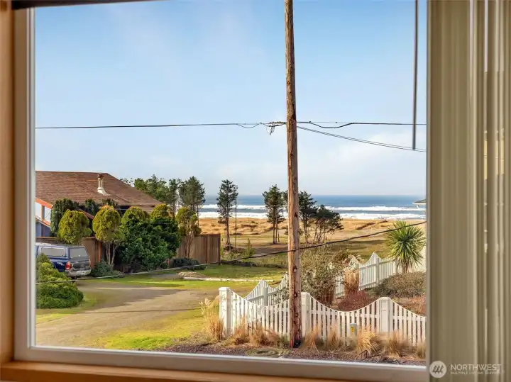 Upstairs bedroom #2 or flex space with views of the ocean.