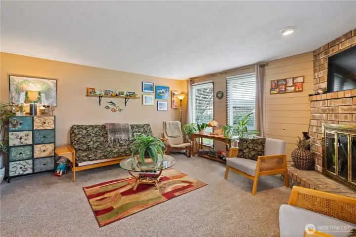 Family room with lots of natural light