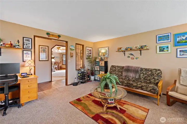 Family room with lots of natural light