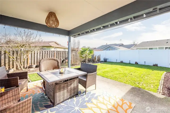 Beautifully landscaped backyard