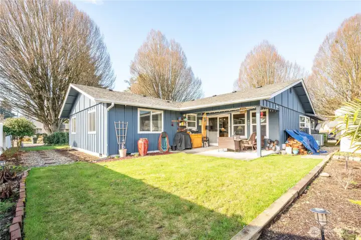 Beautifully landscaped backyard