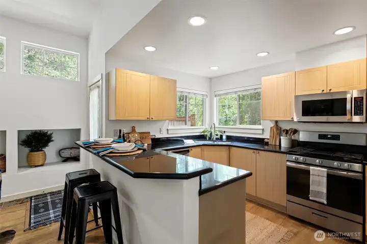 Kitchen with ample storage