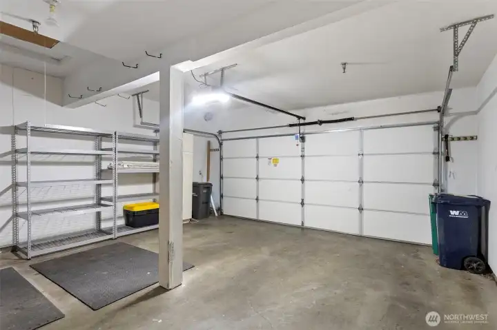 Two car attached garage