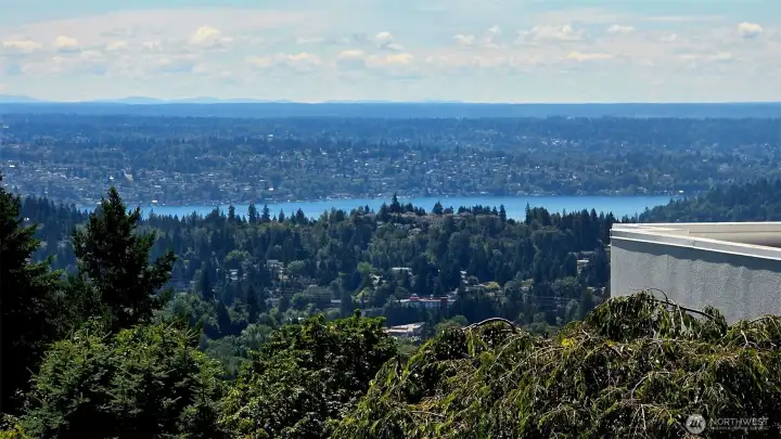 View of Lake Washington from primary bedroom. View of Lake Washington from primary bedroom.