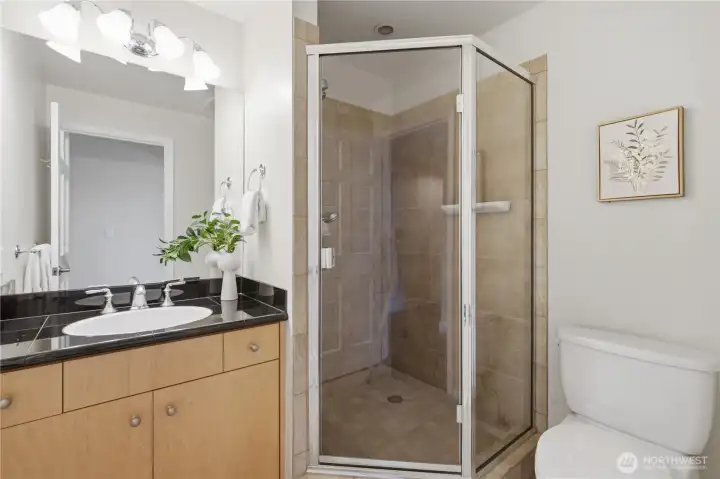 Guest bathroom #1 on lower level. Guest bathroom #1 on lower level.