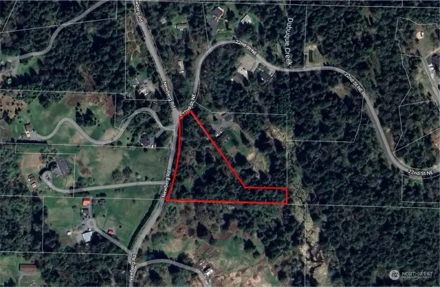 aerial, property lines are approximate
