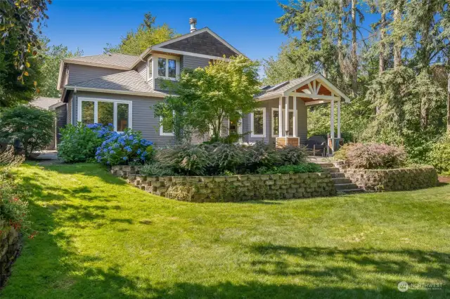 Gorgeous landscaping on 10,716 sq ft lot