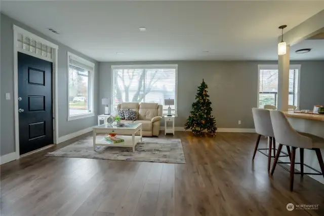 Spacious living room with beautiful natural light.