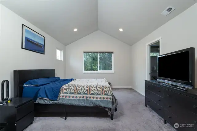 Vaulted ceilings in Primary Bedroom