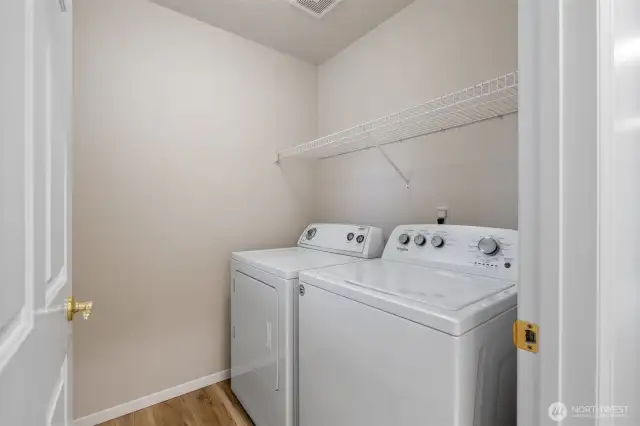 Upstairs laundry room