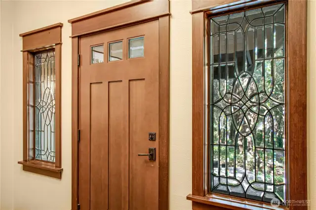 Zinc Beveled Glass windows are from a Steel Barron's mansion in Baltimore MD
