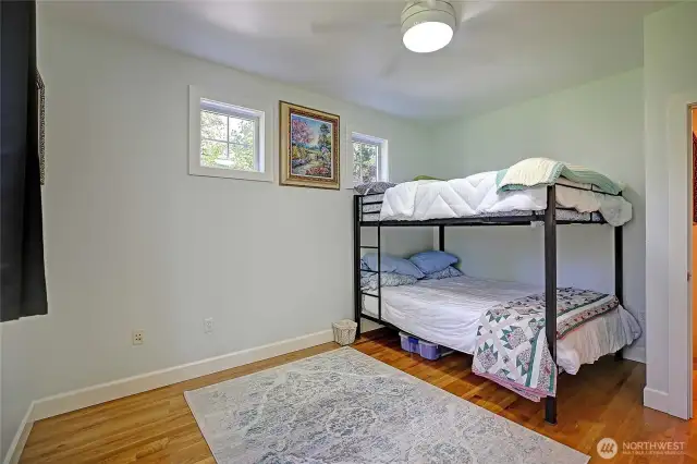 Large spacious bedrooms gives you options for furniture arrangements.