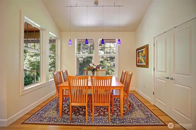 Great dedicated dining room space off of the kitchen.