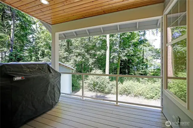Stay dry outdoors year round with your covered porch.