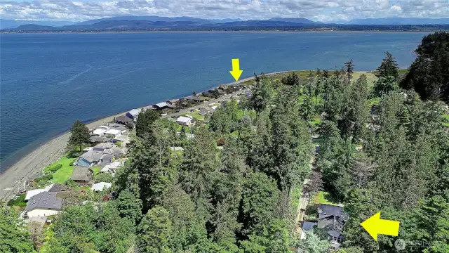 Aerial footage showing how close you are to the private community beach and boat launch.  A nice three minute walk to enjoy all the water activities.