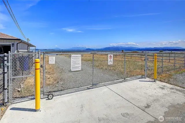 The entrance to the Arrowhead Beach private boat launch.