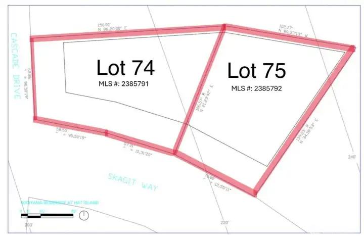 Lots 74 is available, lot 75 sold.
