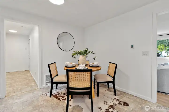 Cozy dining space conveniently located off the kitchen.