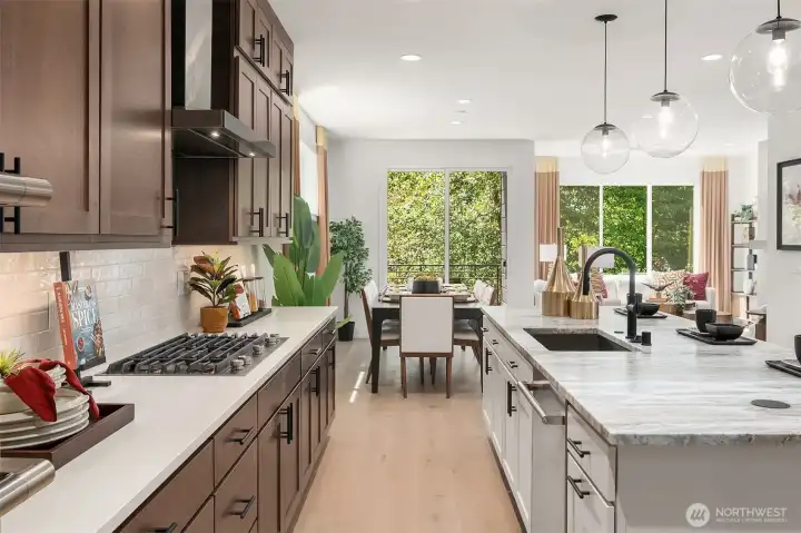 Open concept kitchen, a chef's dream.