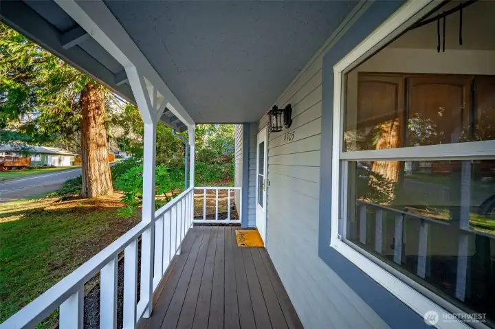 The covered front porch is a great spot for morning coffee, to watch the world go by. All windows were replaced in 2020. All the heavy lifting is done here!