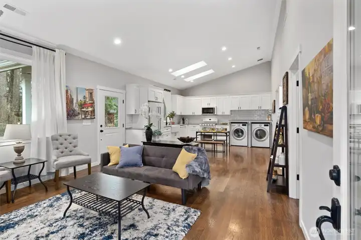 ADU lots of natural light with skylights in the kitchen