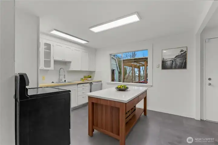 Large eat in kitchen with virtual staging