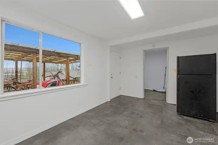Kitchen looking towards laundry room