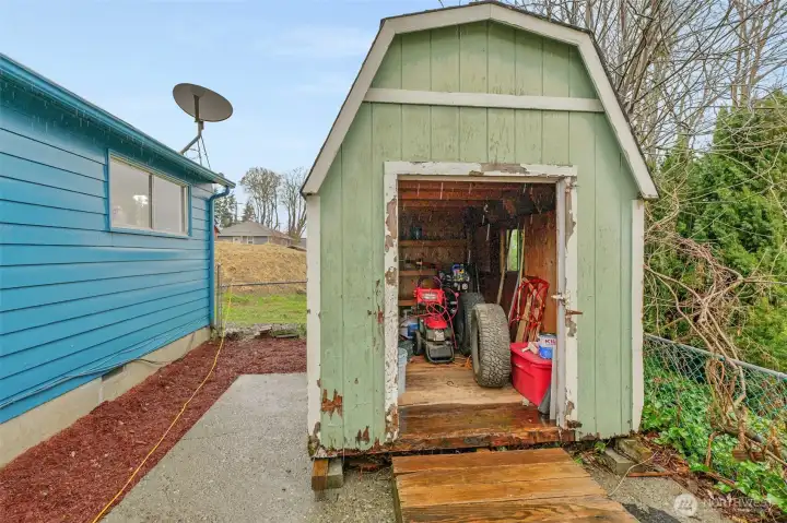 one of two storage sheds