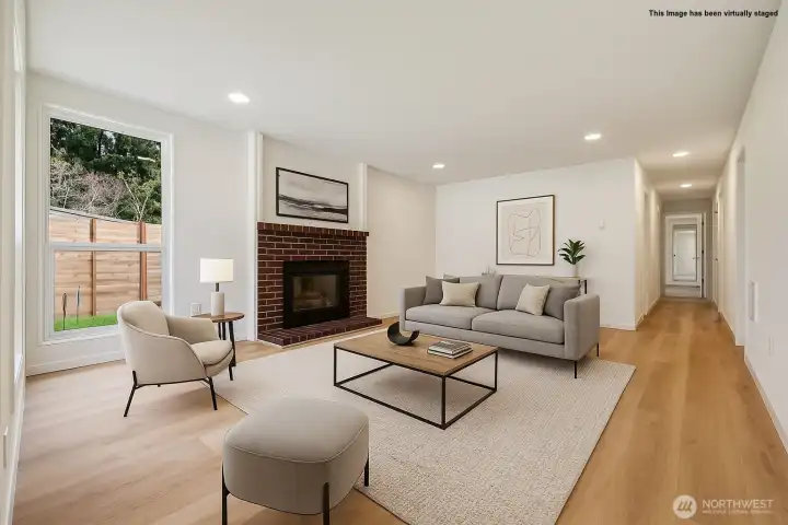 Staged living room