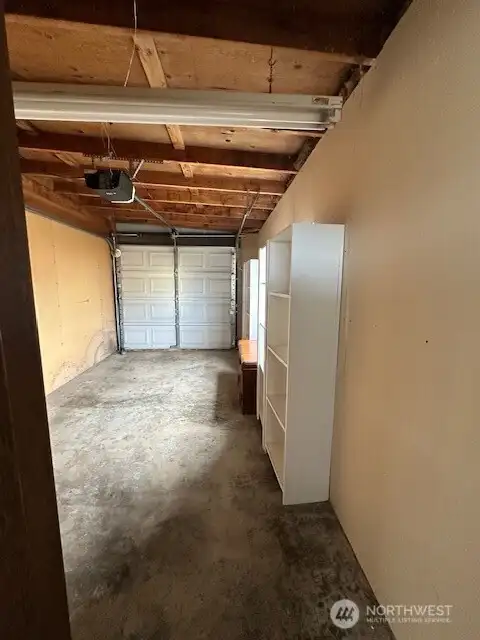 One side of the garage structure.