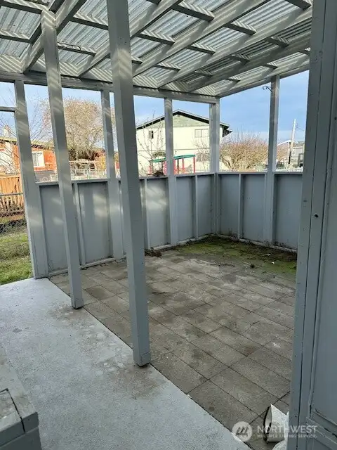 Part of the patio set up.