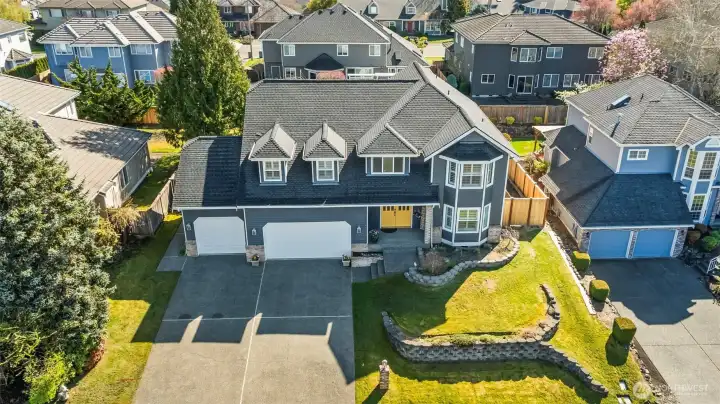 Plenty of parking with 3 car garage plus driveway and cut-de-sac