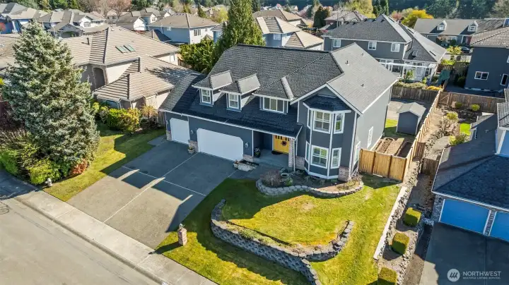 Terraced front yard and fully fenced back yard