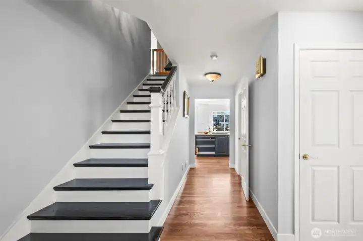 Formal entry with hardwoods