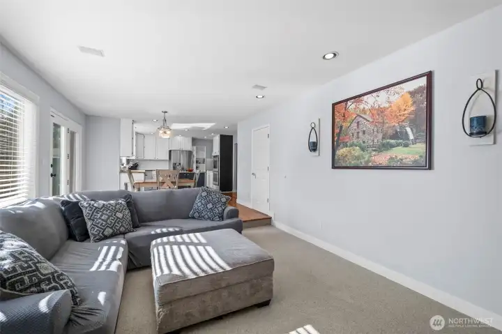 Living room looking towards kitchen
