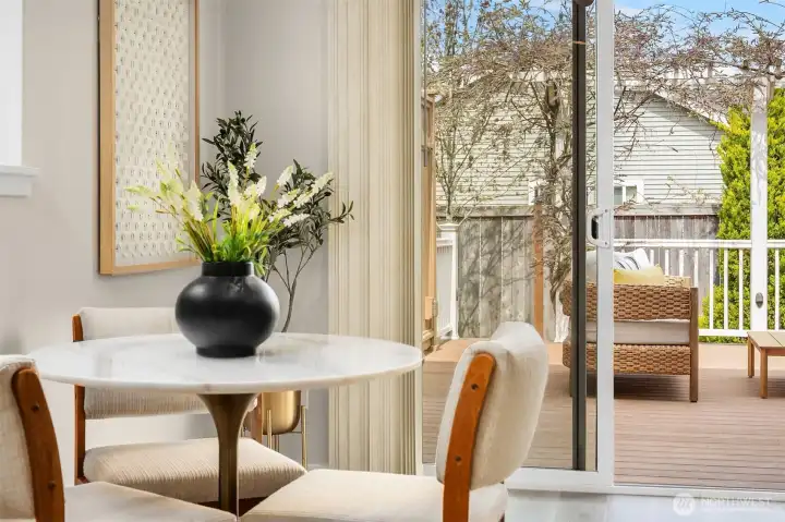 Opens right to the patio!