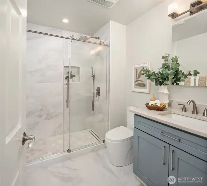 2nd level 3/4 bathroom totally remodeled.