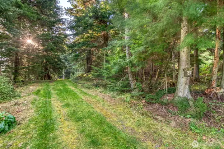Driveway in from Georgia Strait Lane. Marked "27".