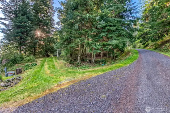 Where Georgia Strait meets the driveway for lot 27.