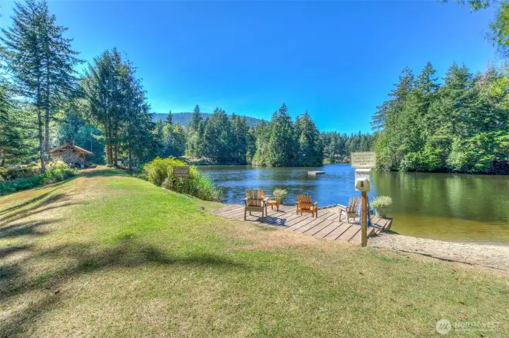 The Eagle Lake park for swimming, paddling, fishing, or overall relaxation.