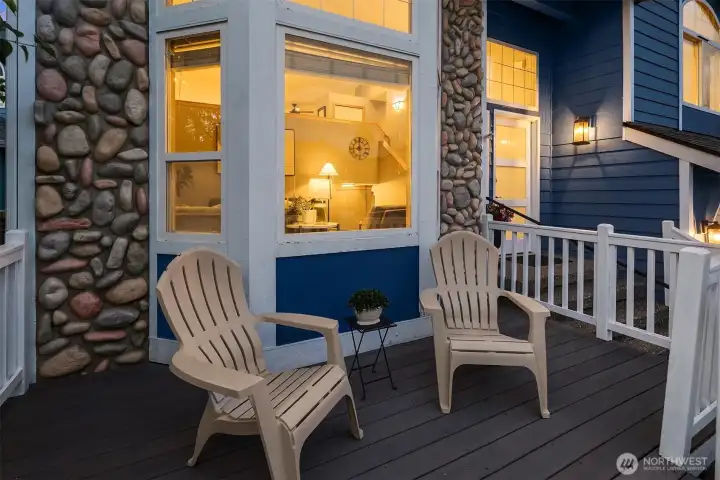 Front deck off the entry