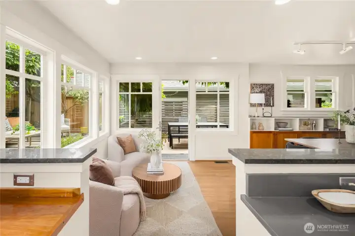 Easy flow from the kitchen to the dining to the patio, deck. Easy flow from the kitchen to the dining to the patio, deck.